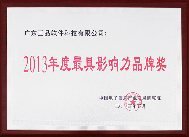 2013年度最具影响力品牌